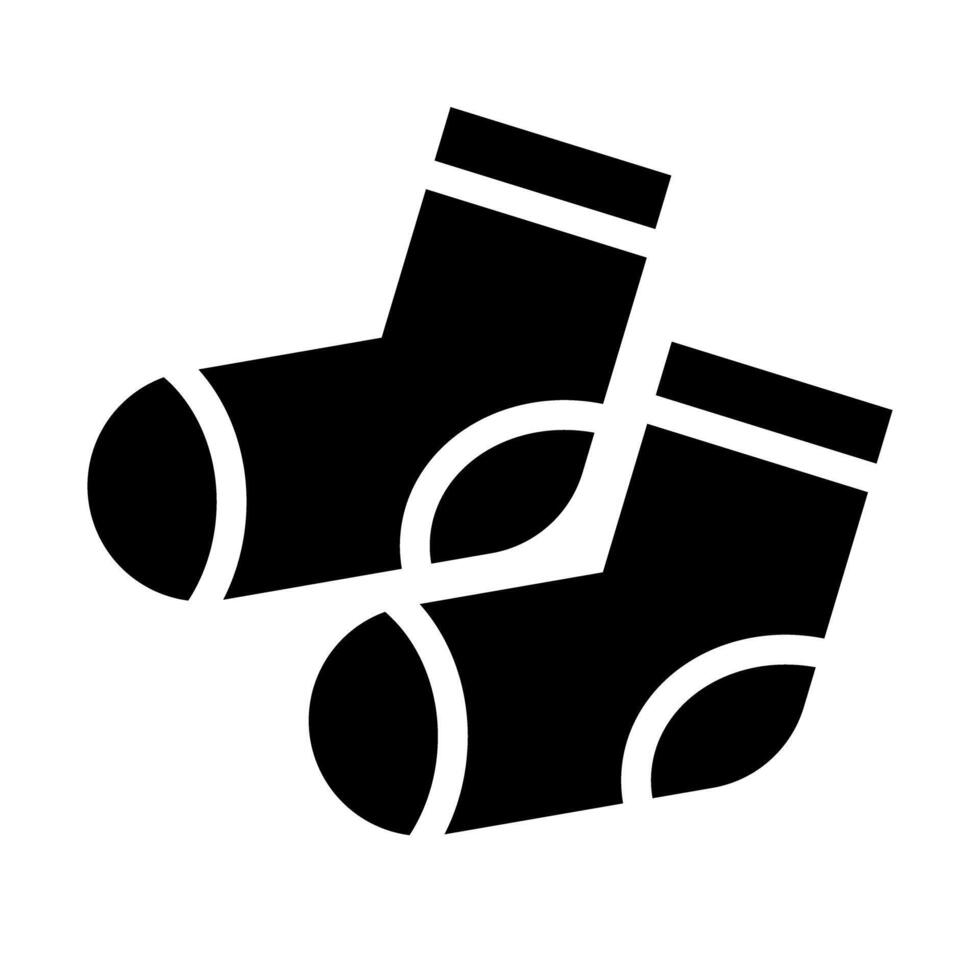 Pair of socks silhouette icon. vector