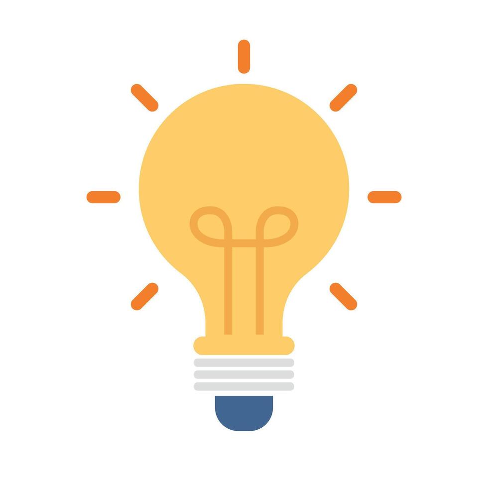 Hint light bulb icon. vector
