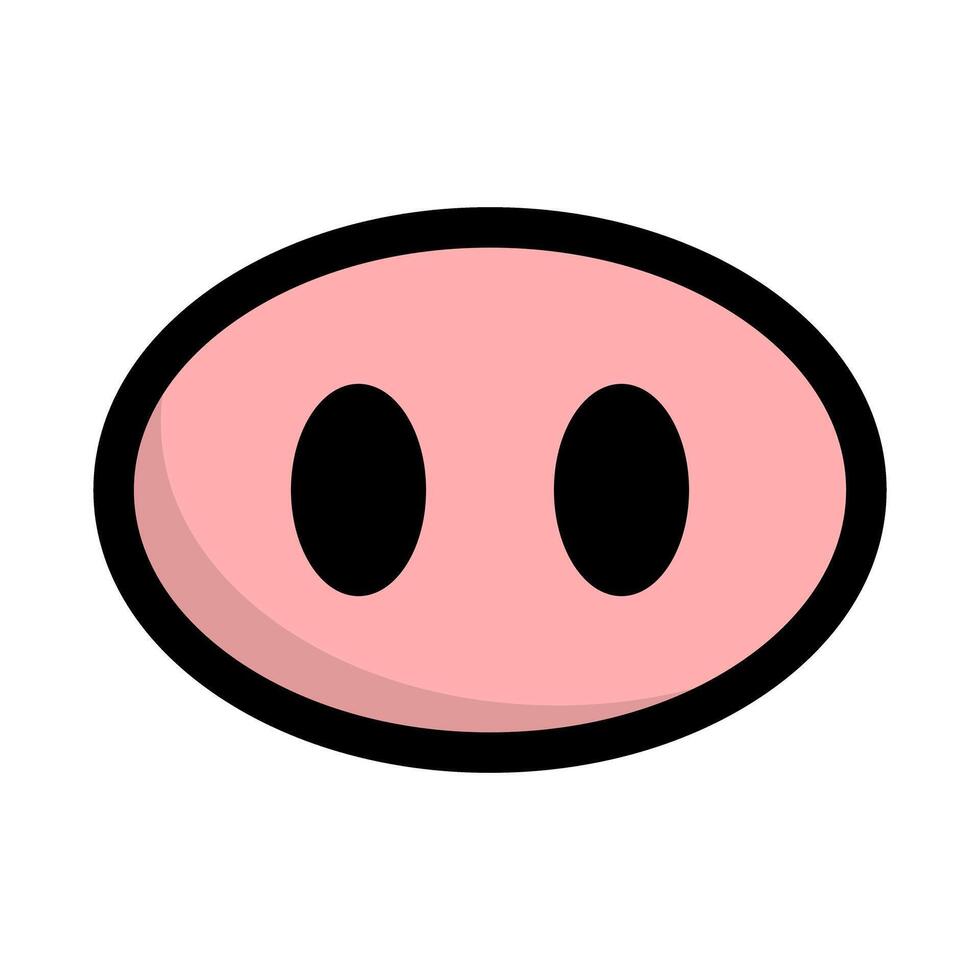 Pig nose icon. Snout icon. vector
