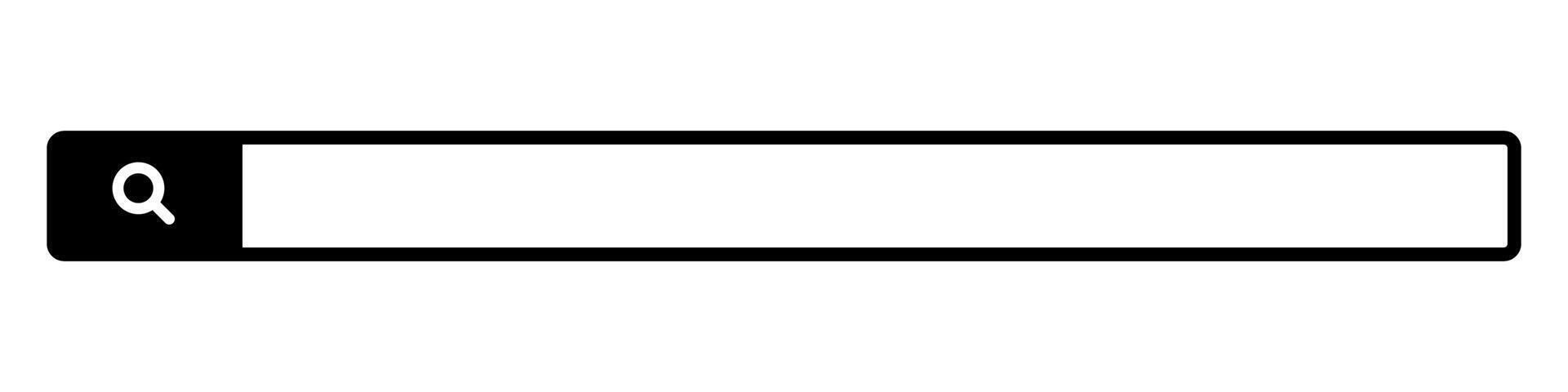 Black Internet search box and blank space. vector