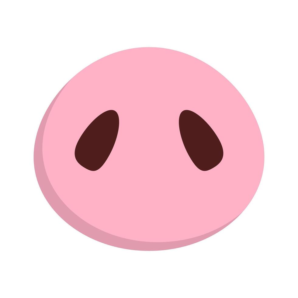 Flat design pig nose icon. Snout icon. vector