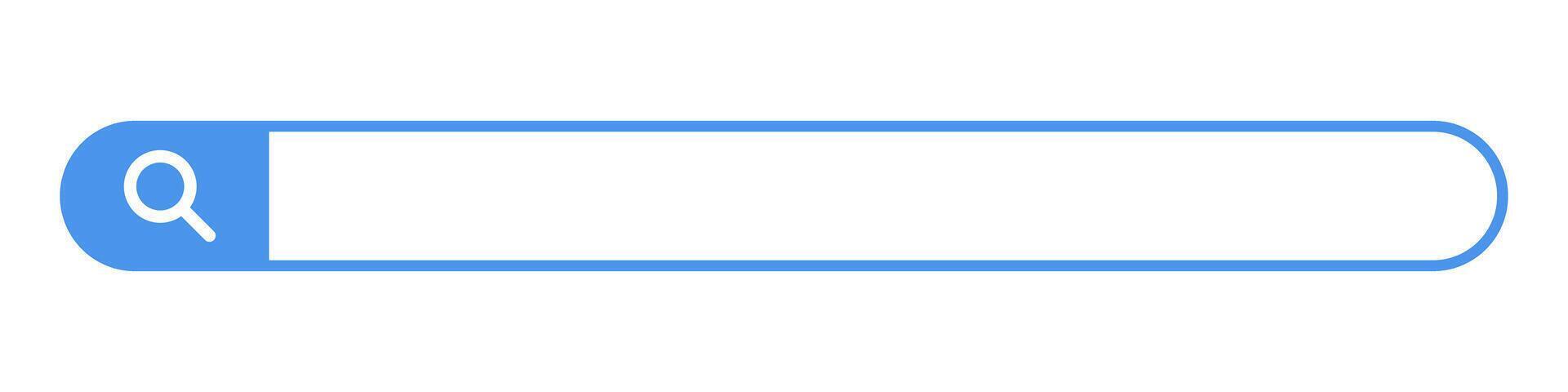 Blue Internet search bar. Blue search box. vector