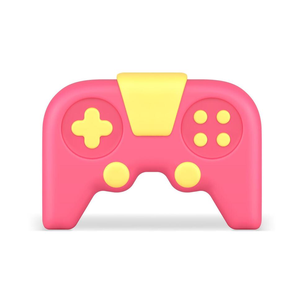 Realistic 3d icon gaming joystick with buttons for cyberspace electronic entertainment vector