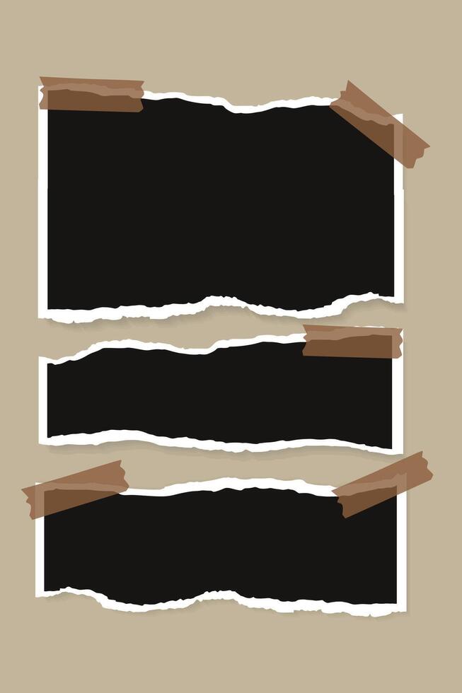 Ripped torn paper scrap sheet design vector