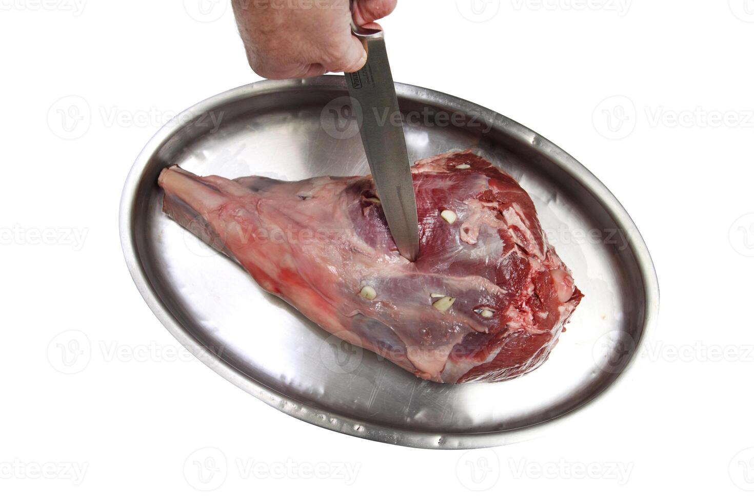 step by step guide to Gigot D'agneau a la Bretonne, a French Easter dish with lamb shank, white beans, bouquet garni and escargot butter photo