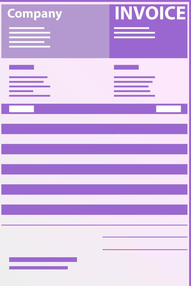 Invoice Form Icon Flat Illustration. Price and Tax Quotation Table for Business Order. paid Transaction Company Agreement. Total Accounting Refund Text Concept. Electronic Finance Service. vector