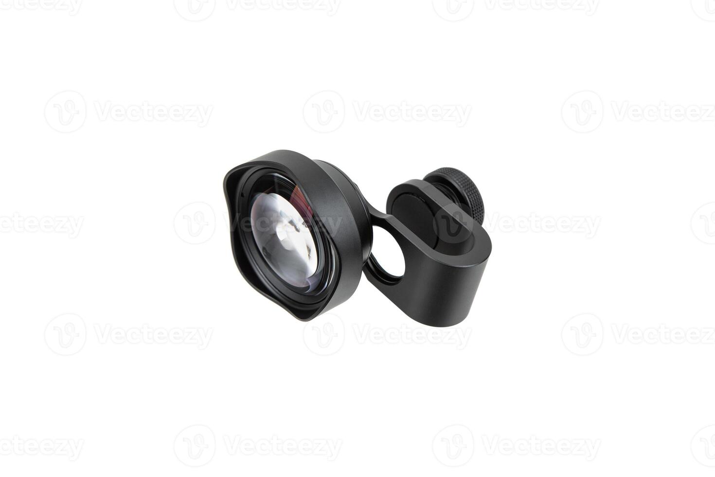 Macro lens for smartphone. Isolate on a white back photo