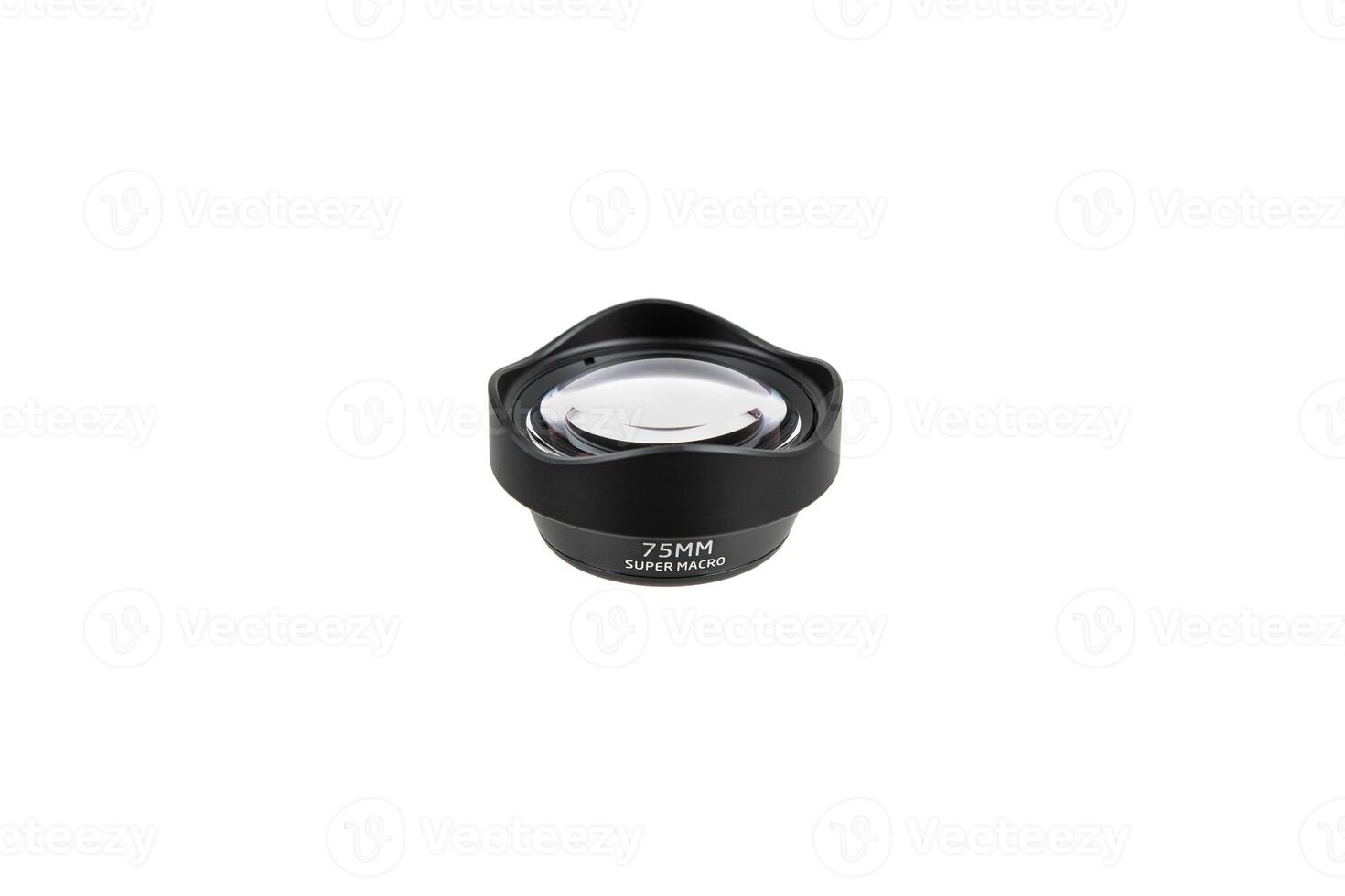 Macro lens for smartphone. Isolate on a white back photo