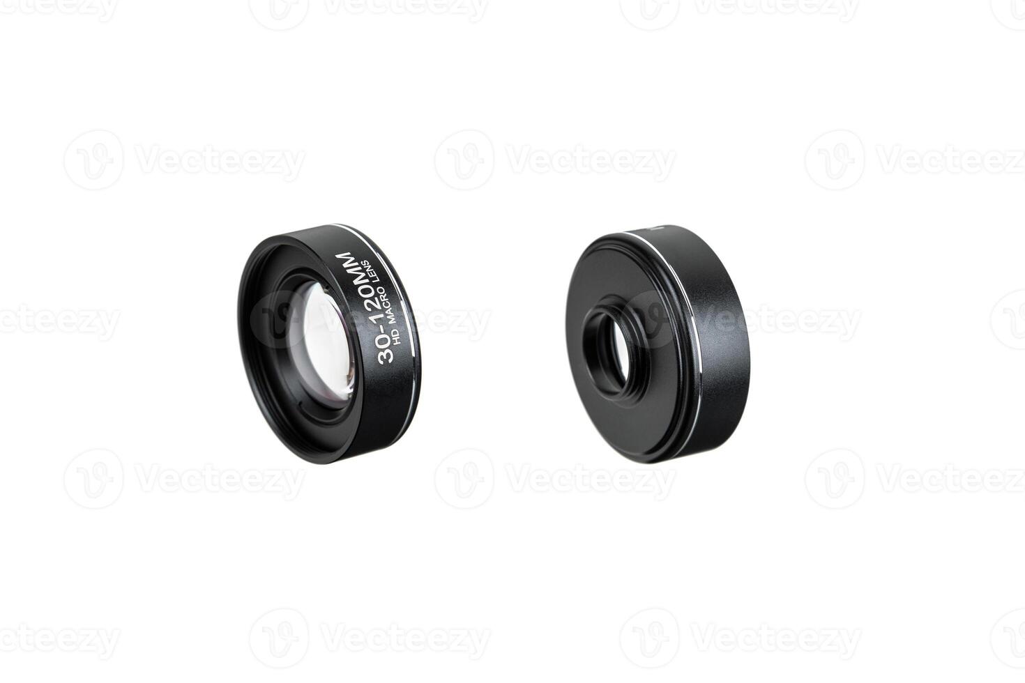 Macro lens for smartphone. Isolate on a white back photo