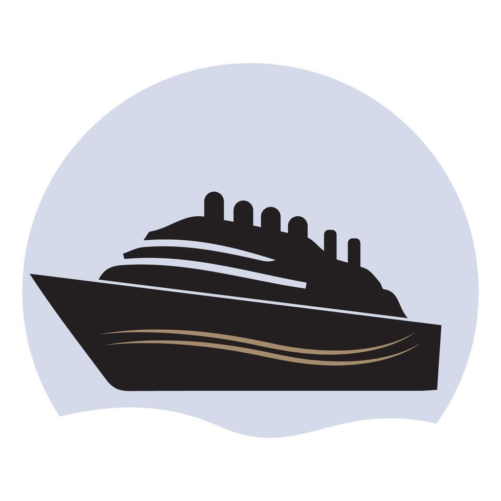 illustration of ship icon images vector