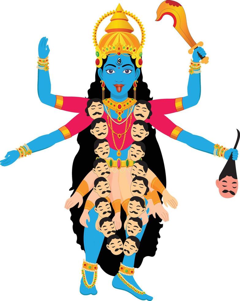 illustration of Goddess Maa Kali vector