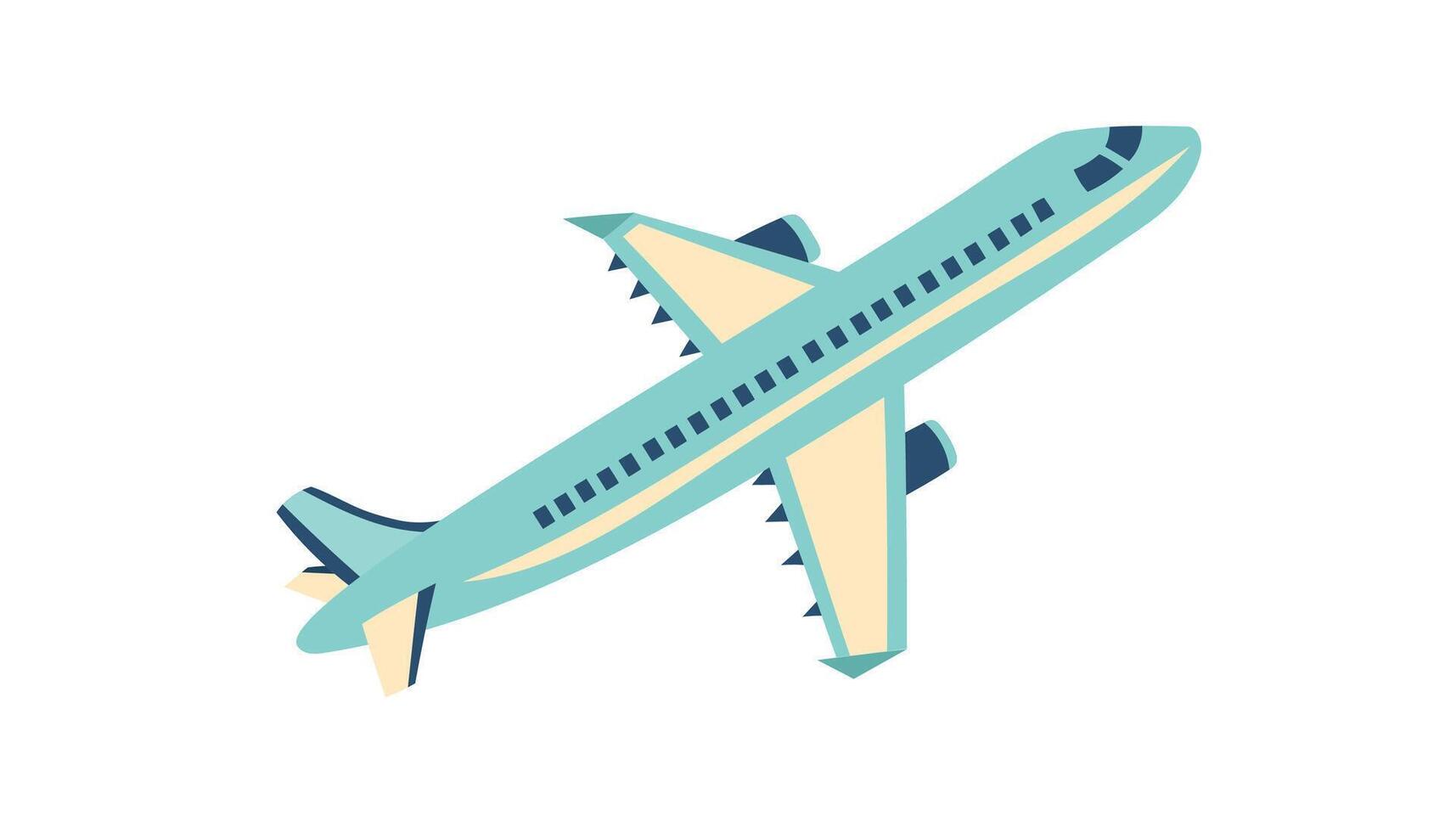 Summer vacation object. Airplane isolated on white. Travel concept. vector