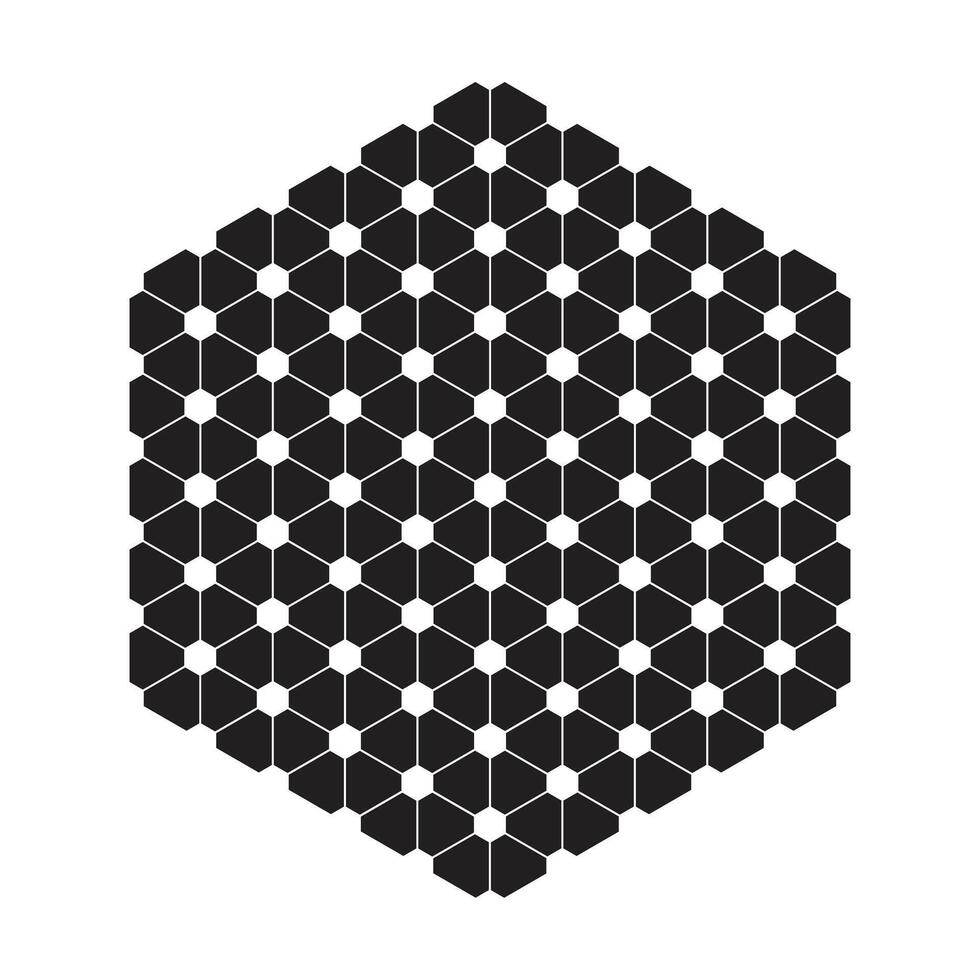 The hexagon overlap on a white background. vector