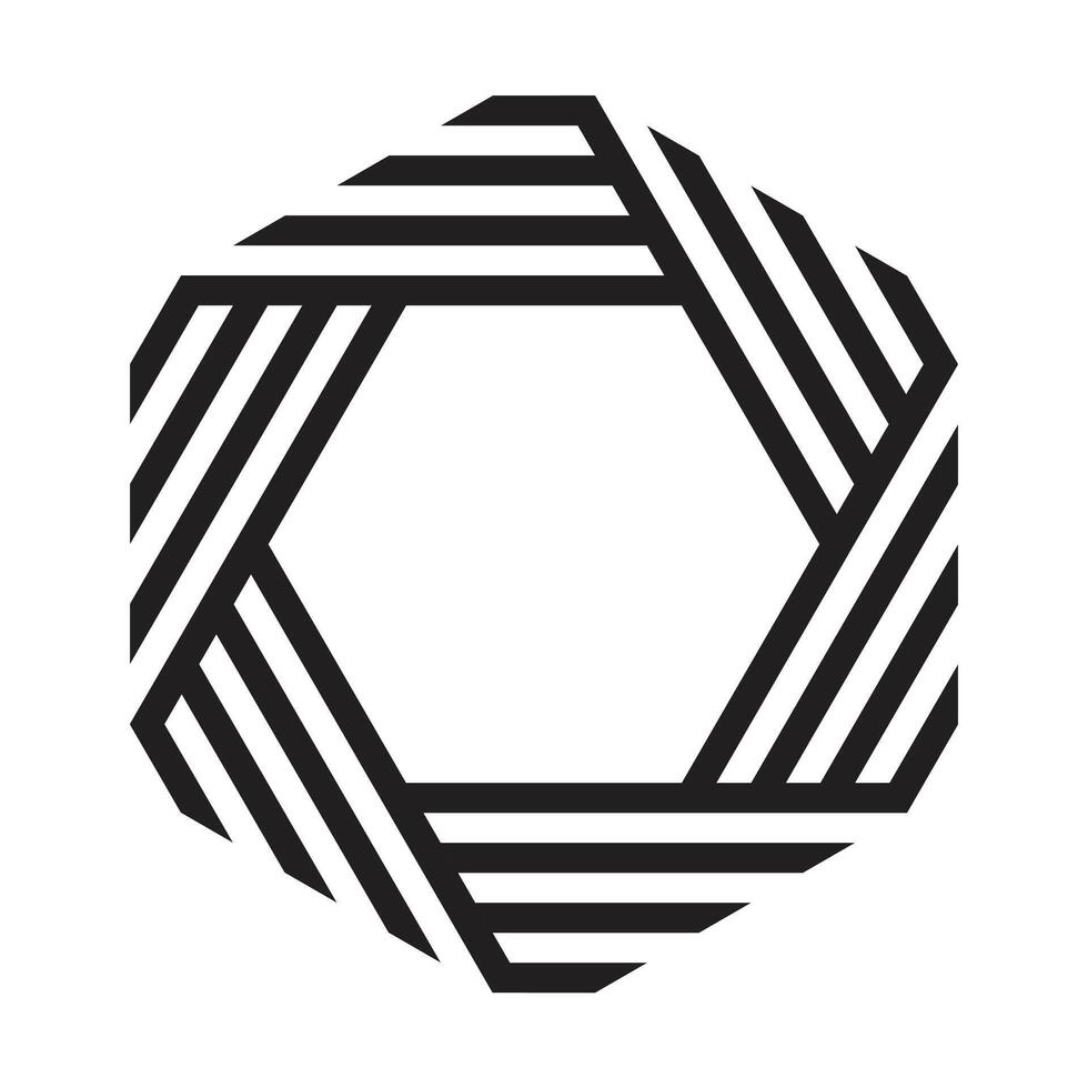 The abstract hexagon overlap on a white background. vector