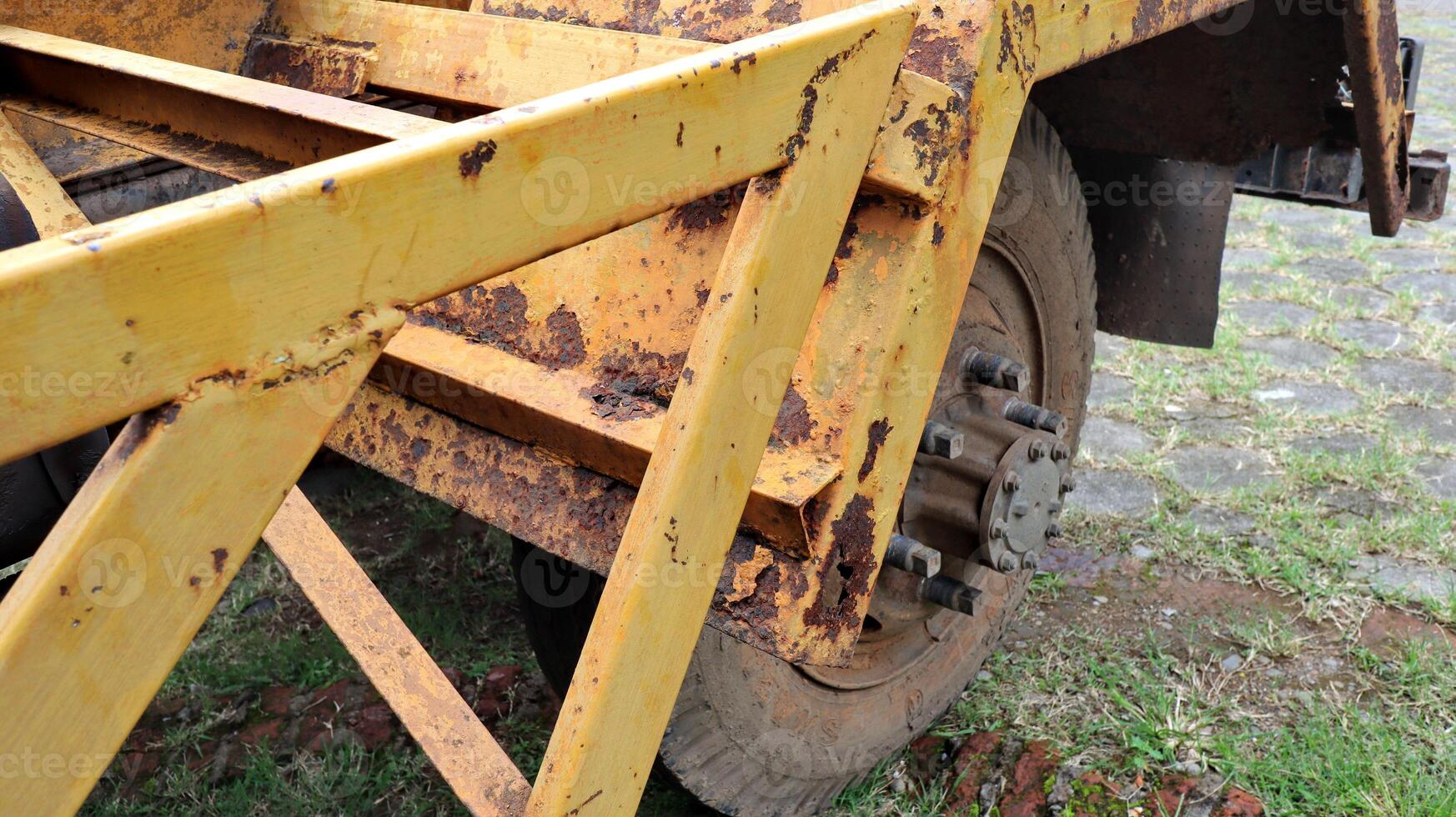 Vintage part of the car chassis photo