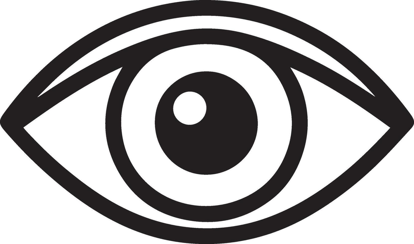 Simple Eye Icon Illustration. Vision Icon Symbol Isolated. vector