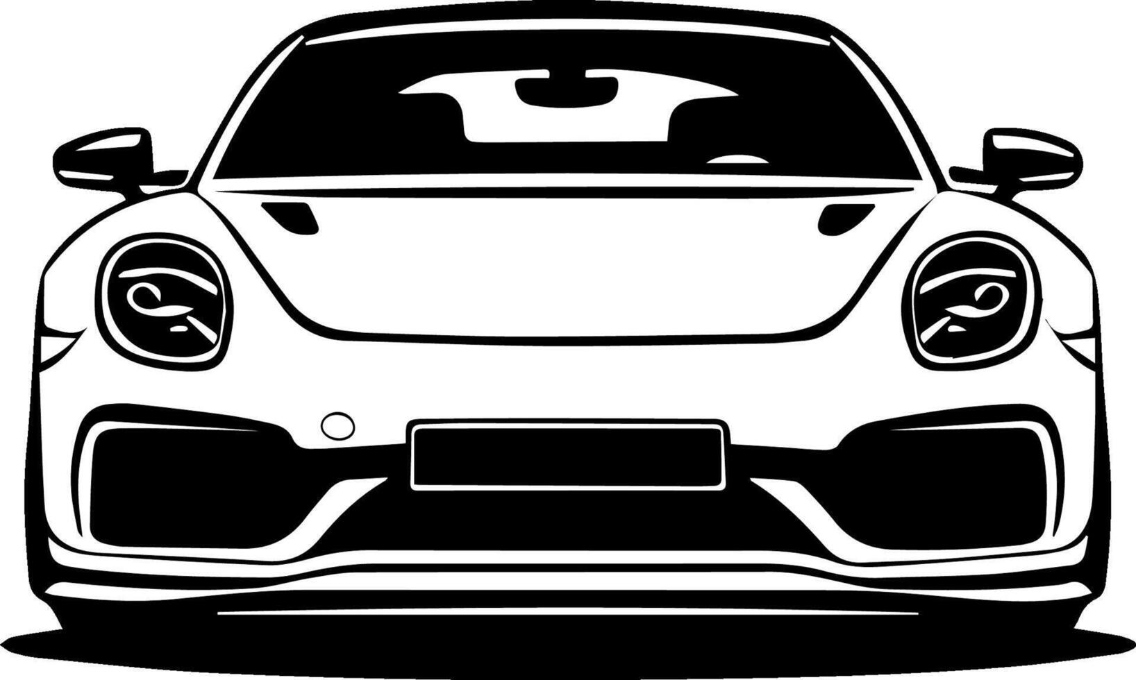 black and white car logo design vector