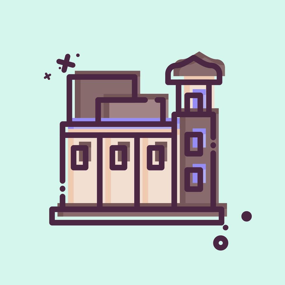 Icon Souq Waqif. related to Qatar symbol. MBE style. simple design illustration. vector