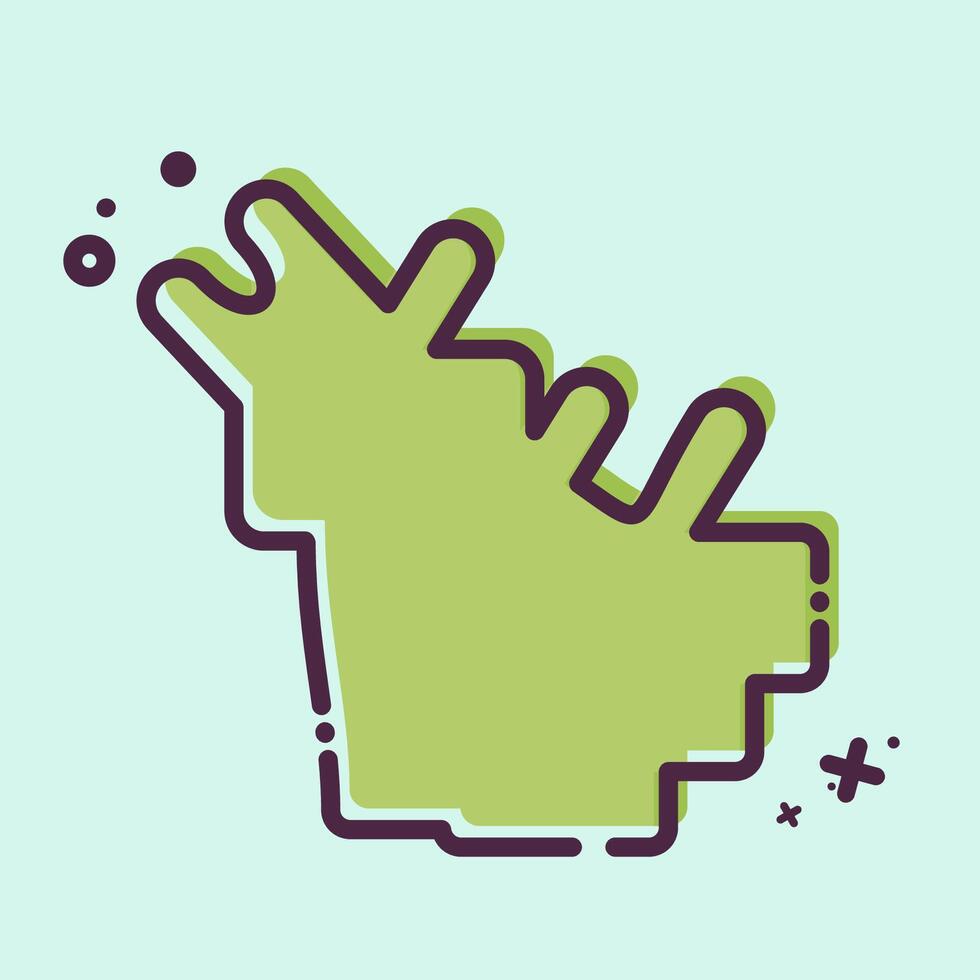 Icon Arabia. related to Qatar symbol. MBE style. simple design illustration. vector