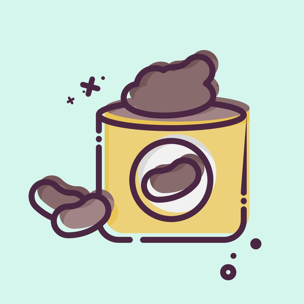 Icon Beans. related to Qatar symbol. MBE style. simple design illustration. vector