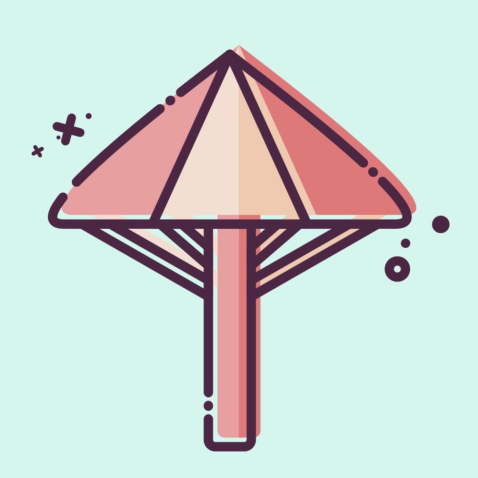 Icon Wagasa. related to Japan symbol. MBE style. simple design illustration. vector