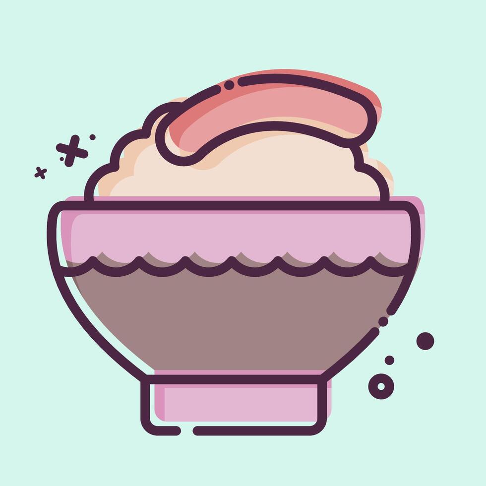 Icon Kabayaki. related to Japan symbol. MBE style. simple design illustration. vector