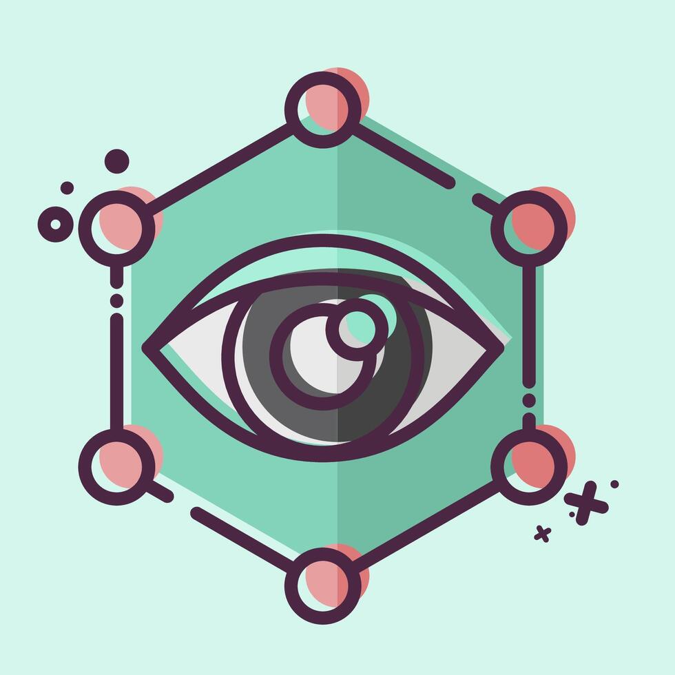 Icon Vision. related to Social Network symbol. MBE style. simple design illustration vector