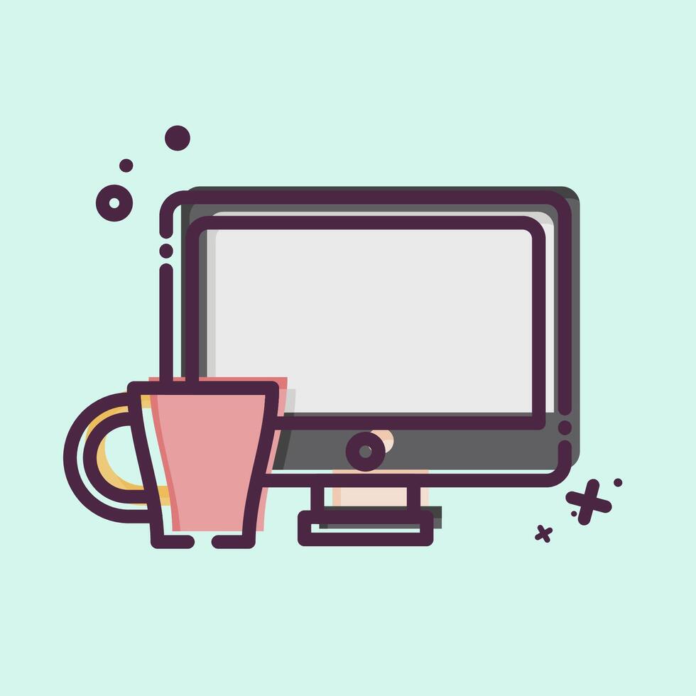 Icon Work. related to Social Network symbol. MBE style. simple design illustration vector