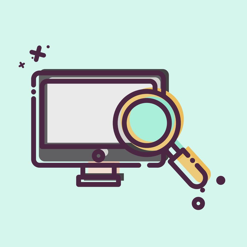 Icon Scan. related to Social Network symbol. MBE style. simple design illustration vector
