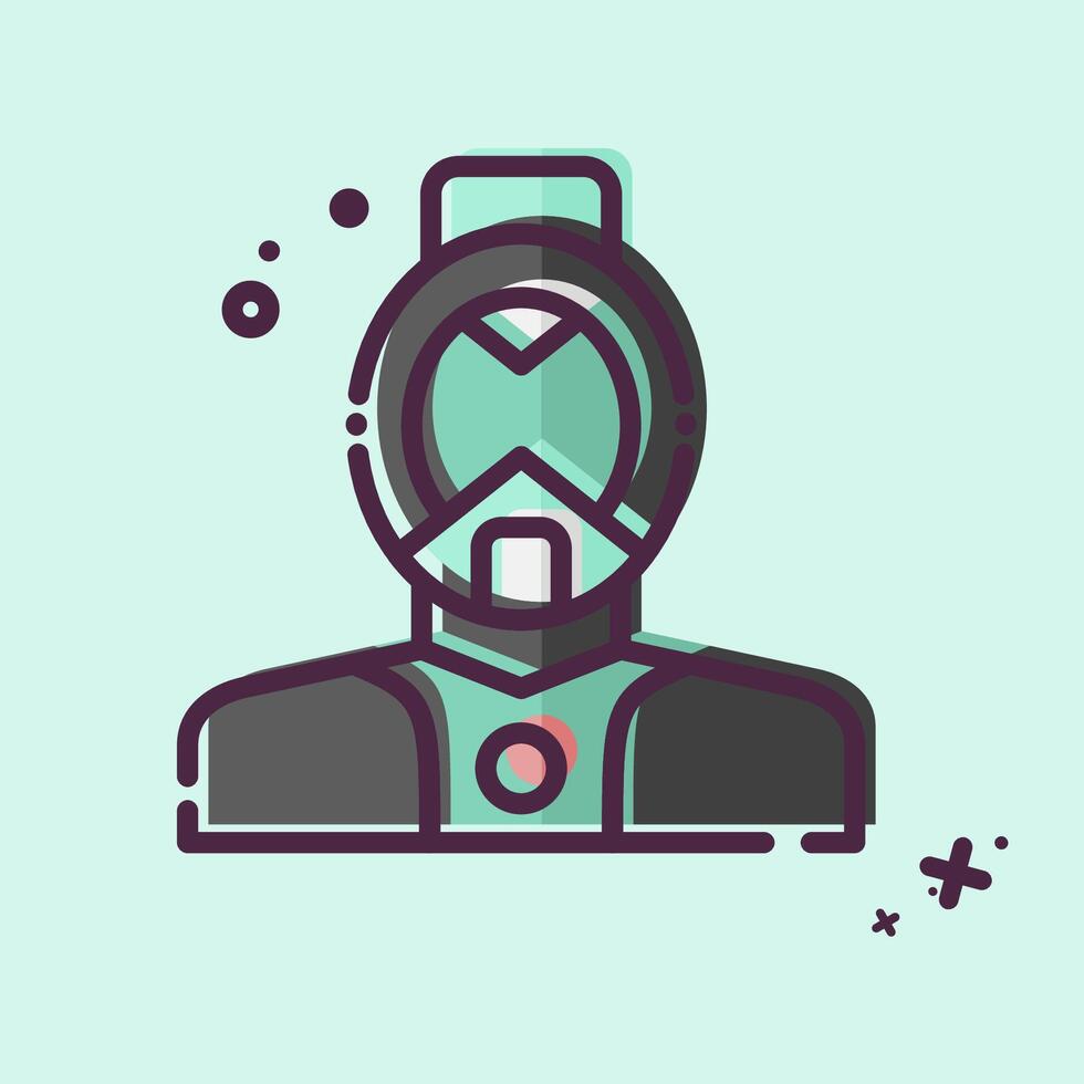Icon Diving Mask. related to Diving symbol. MBE style. simple design illustration vector