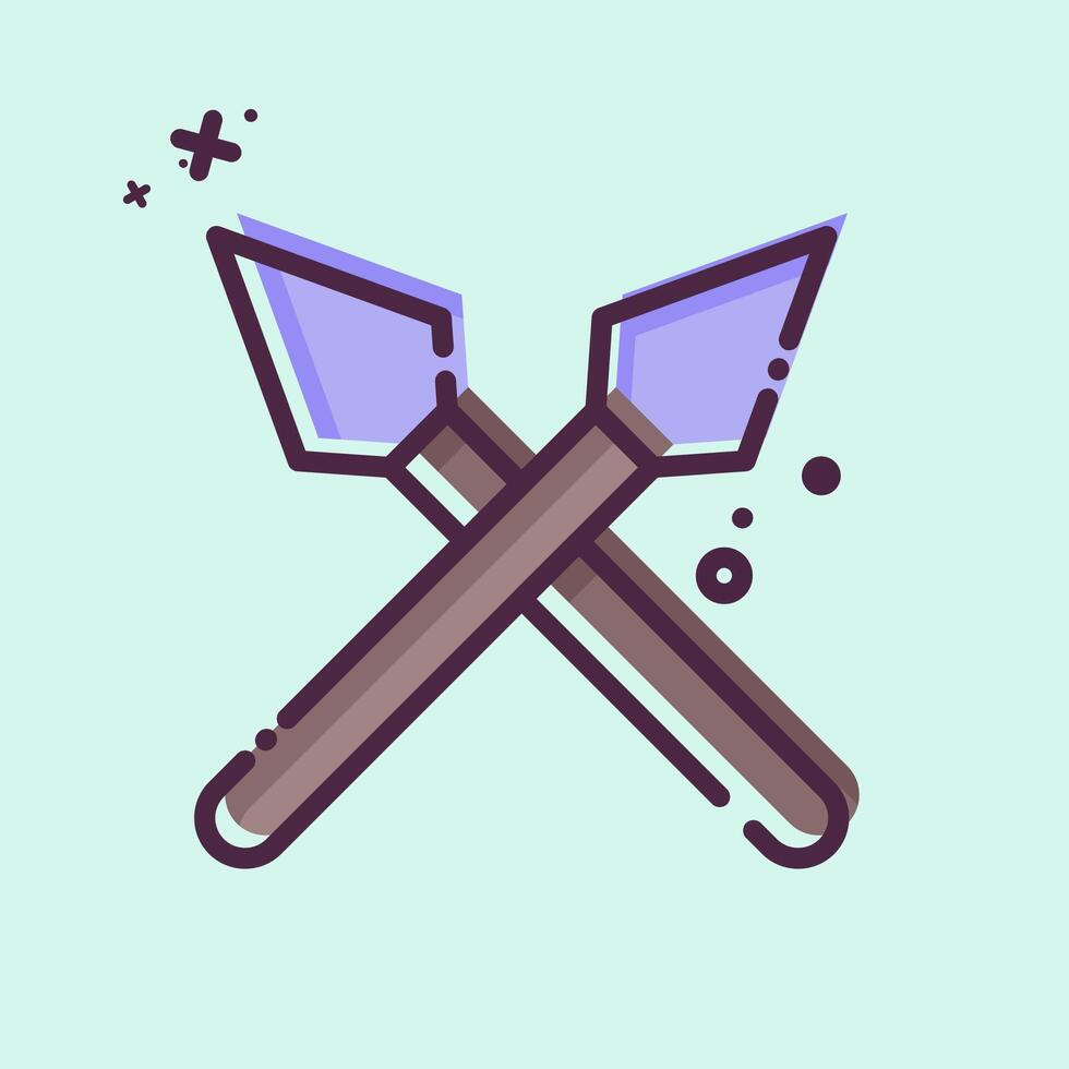 Icon Dance. related to South Africa symbol. MBE style. simple design illustration vector