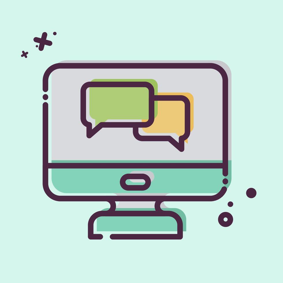 Icon Language Tutorial. related to Learning symbol. MBE style. simple design illustration vector