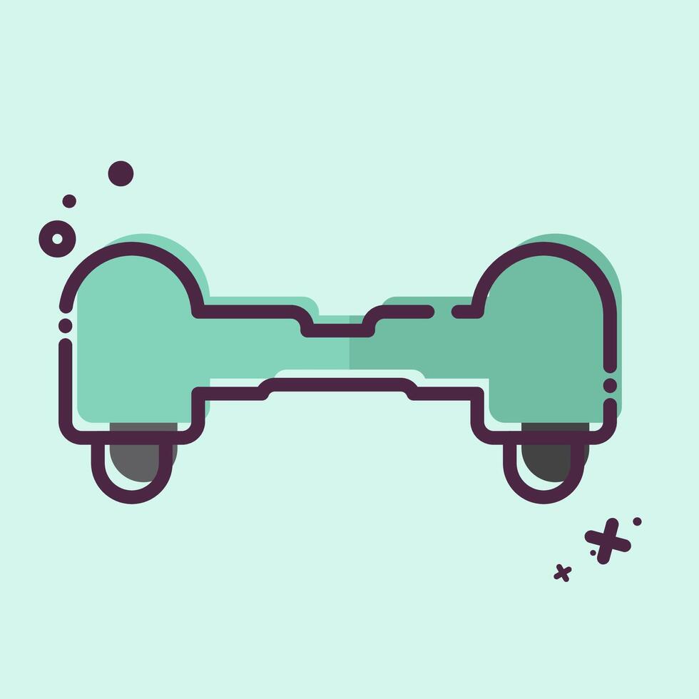Icon Hoverboard. related to Skating symbol. MBE style. simple design illustration vector