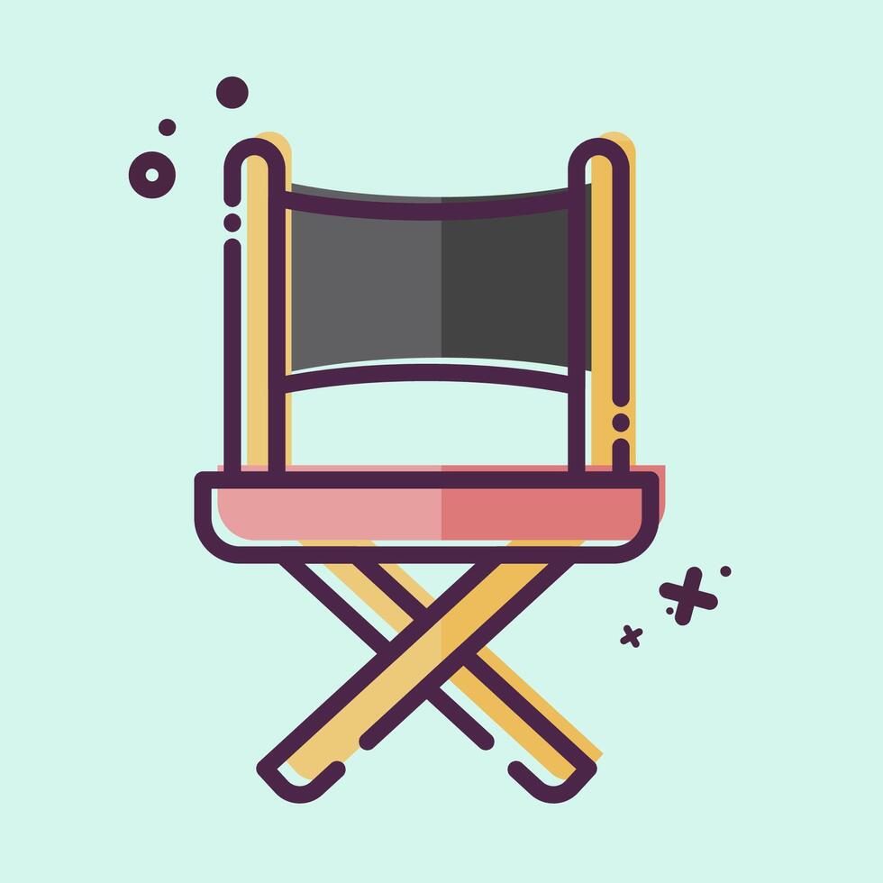 Icon Director Chair. related to Entertainment symbol. MBE style. simple design illustration vector