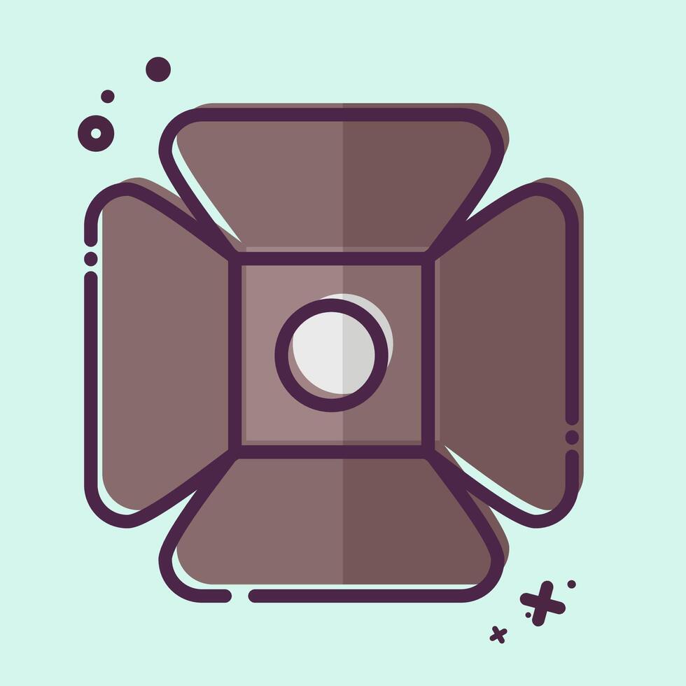 Icon Spotlight. related to Entertainment symbol. MBE style. simple design illustration vector