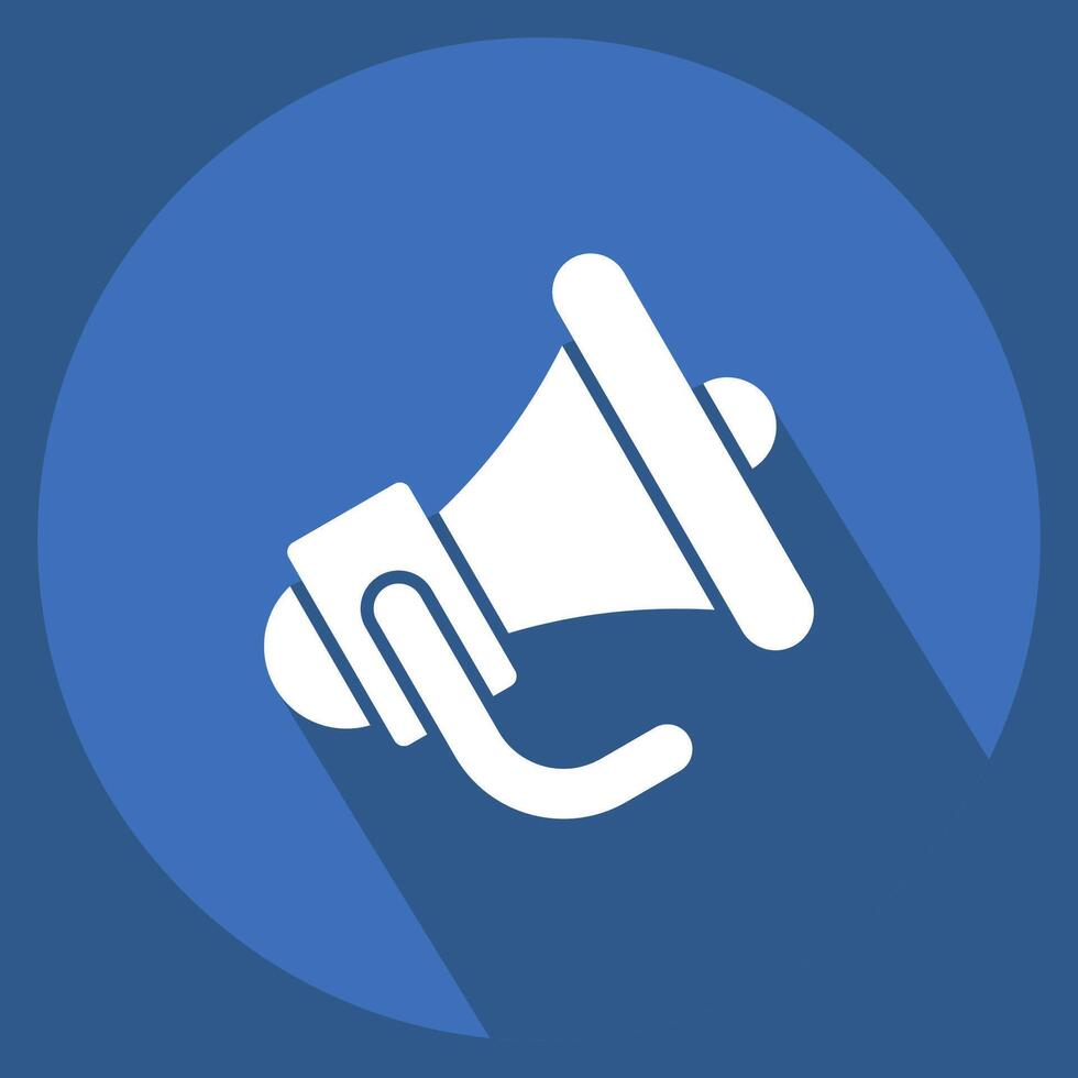 Icon Bullhoro. related to Entertainment symbol. long shadow style. simple design illustration vector