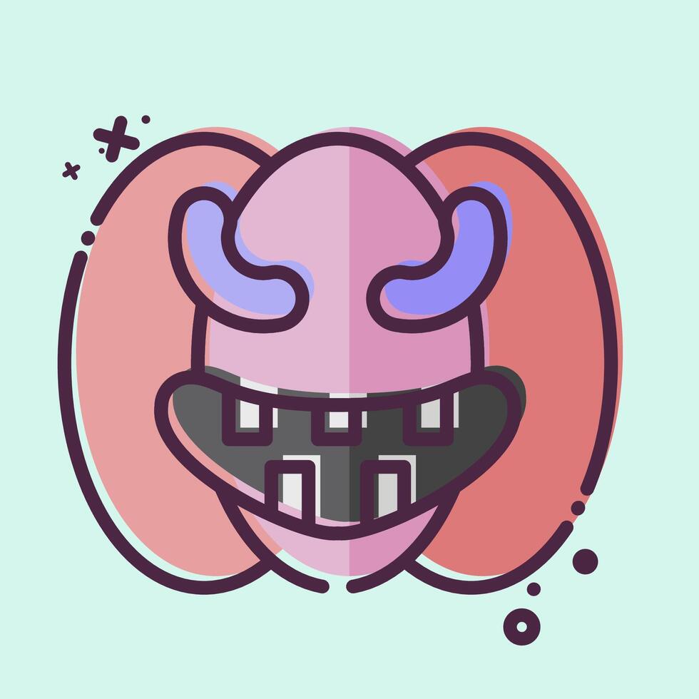 Icon Pumpkin. related to Halloween symbol. MBE style. simple design illustration vector