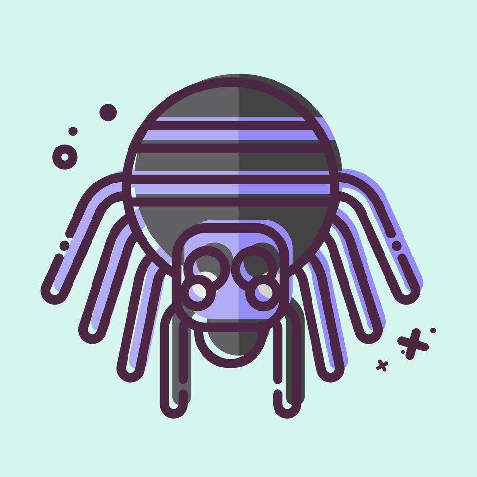 Icon Spider. related to Halloween symbol. MBE style. simple design illustration vector
