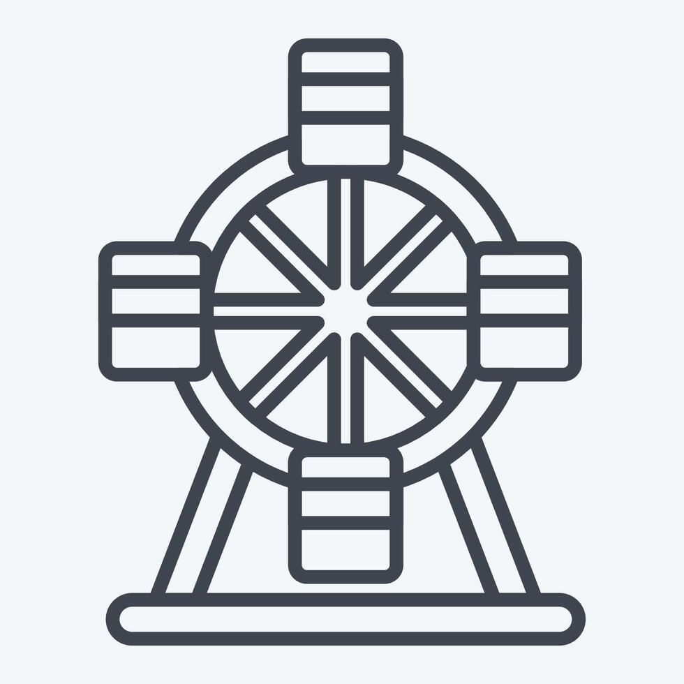 Icon Verris Wheel. related to Parade symbol. line style. simple design illustration vector