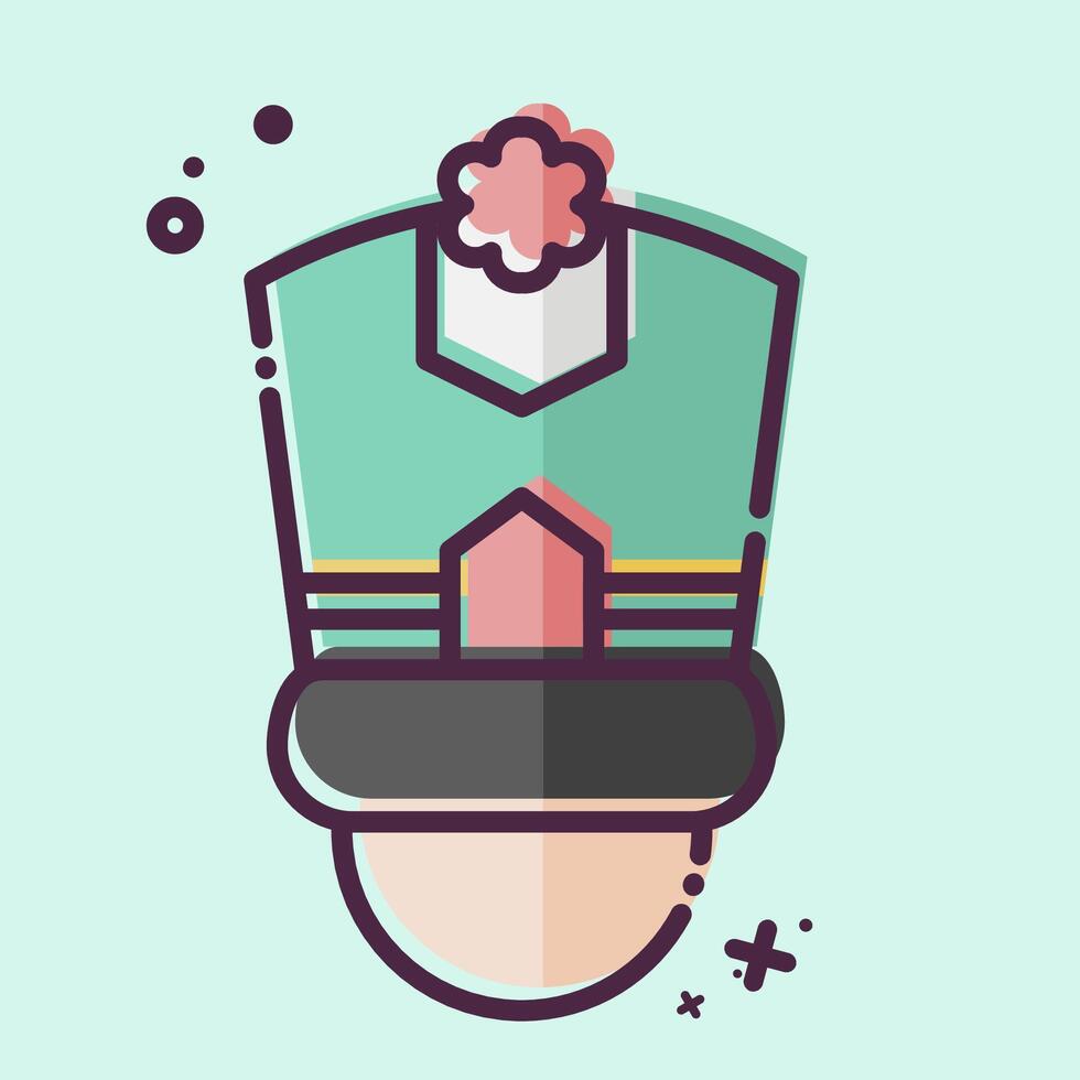 Icon Top Hat. related to Parade symbol. MBE style. simple design illustration vector