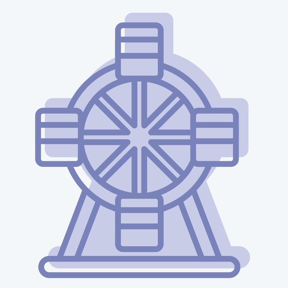 Icon Verris Wheel. related to Parade symbol. two tone style. simple design illustration vector