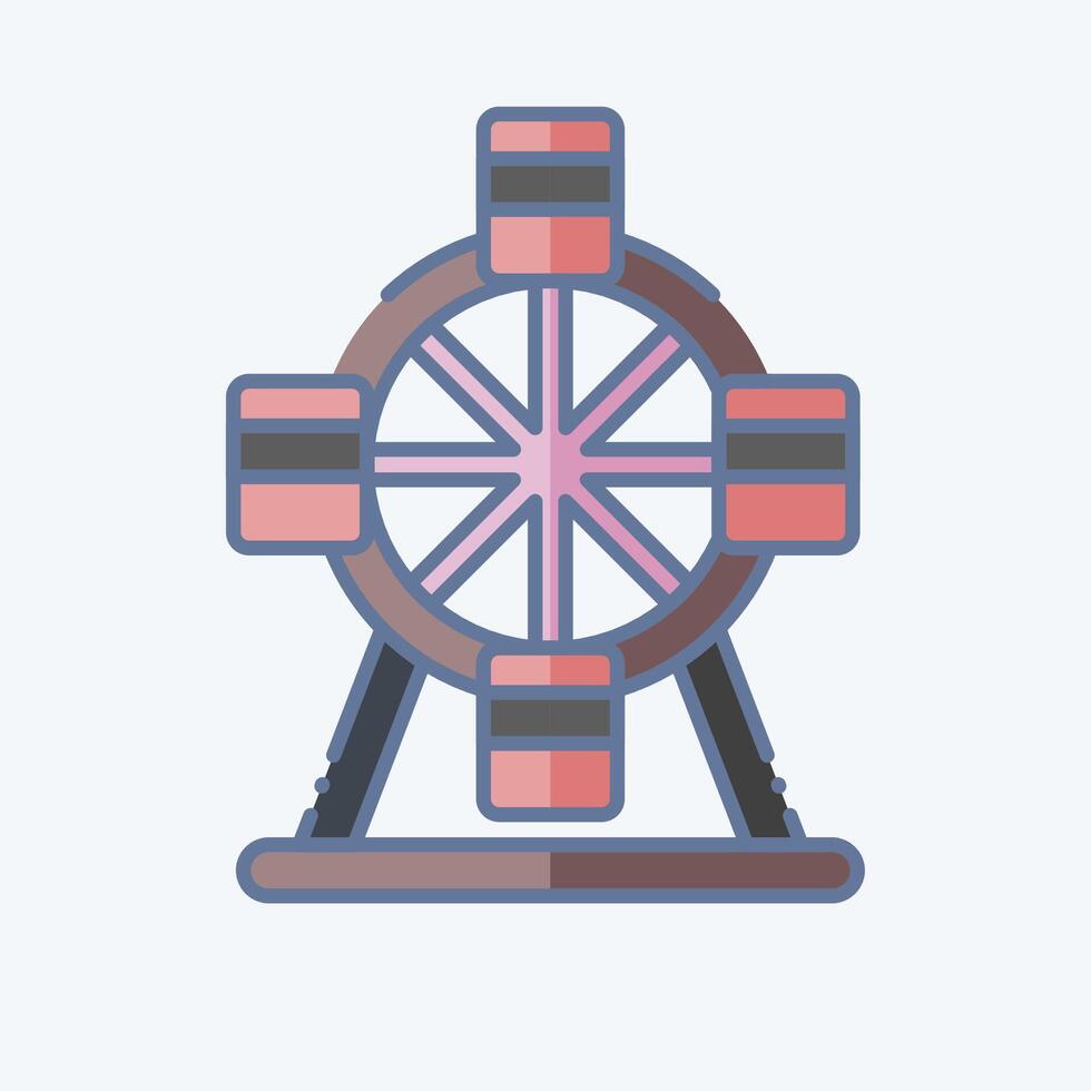 Icon Verris Wheel. related to Parade symbol. doodle style. simple design illustration vector