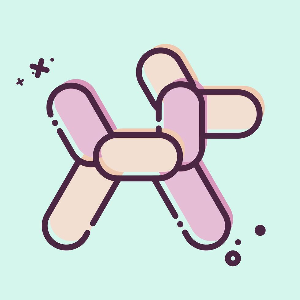 Icon Ballon Dog. related to Parade symbol. MBE style. simple design illustration vector