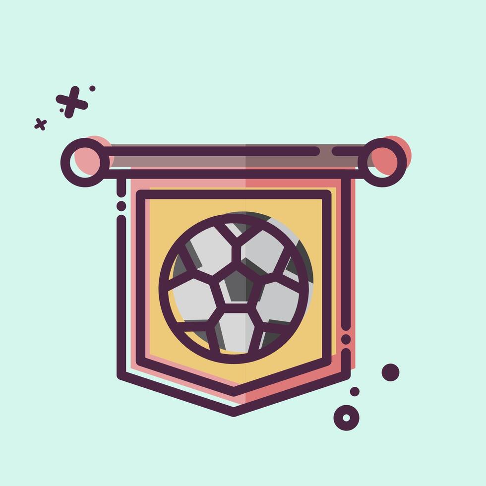 Icon Pennant. related to Football symbol. MBE style. simple design illustration vector