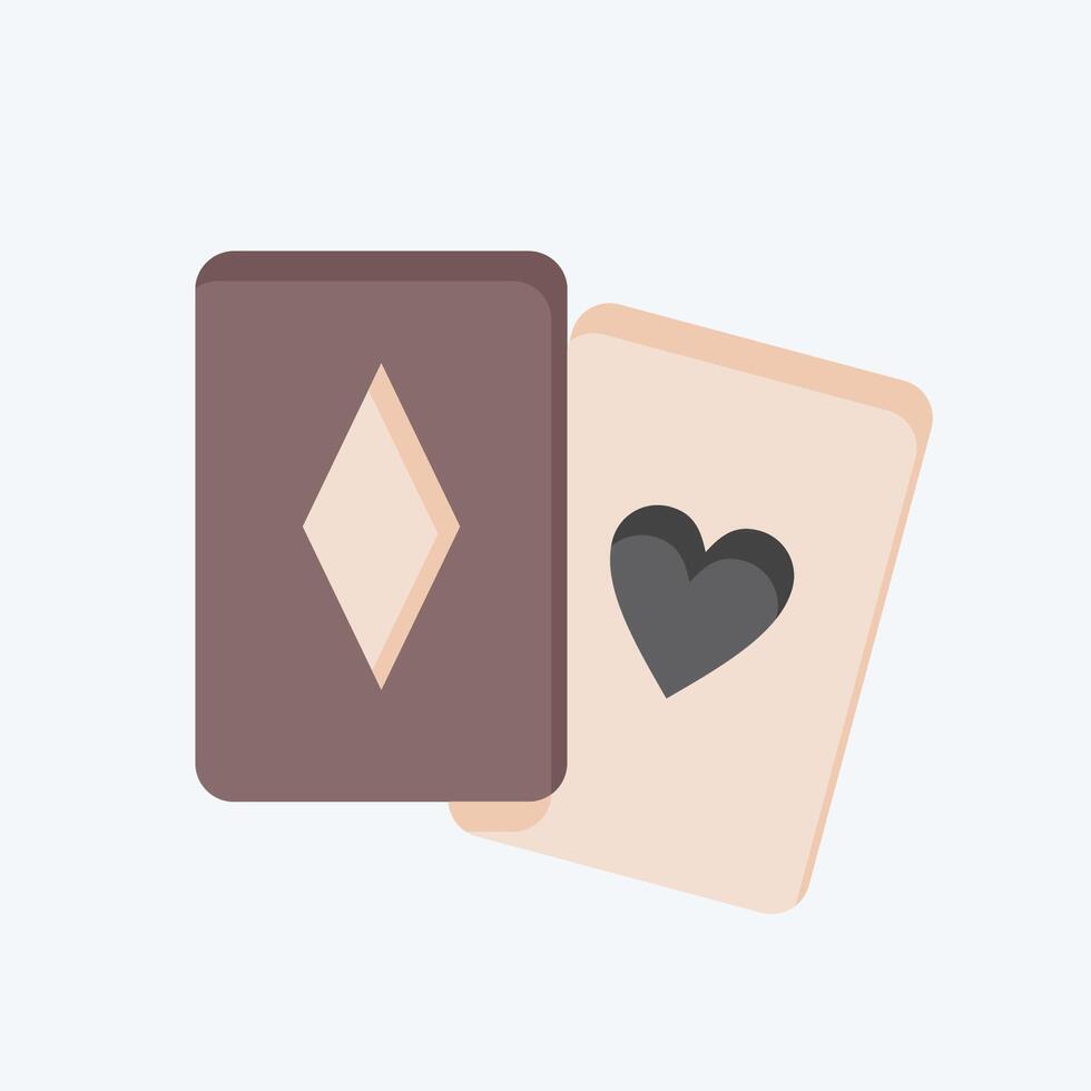 Icon Palying Card. related to Online Game symbol. flat style. simple design illustration vector