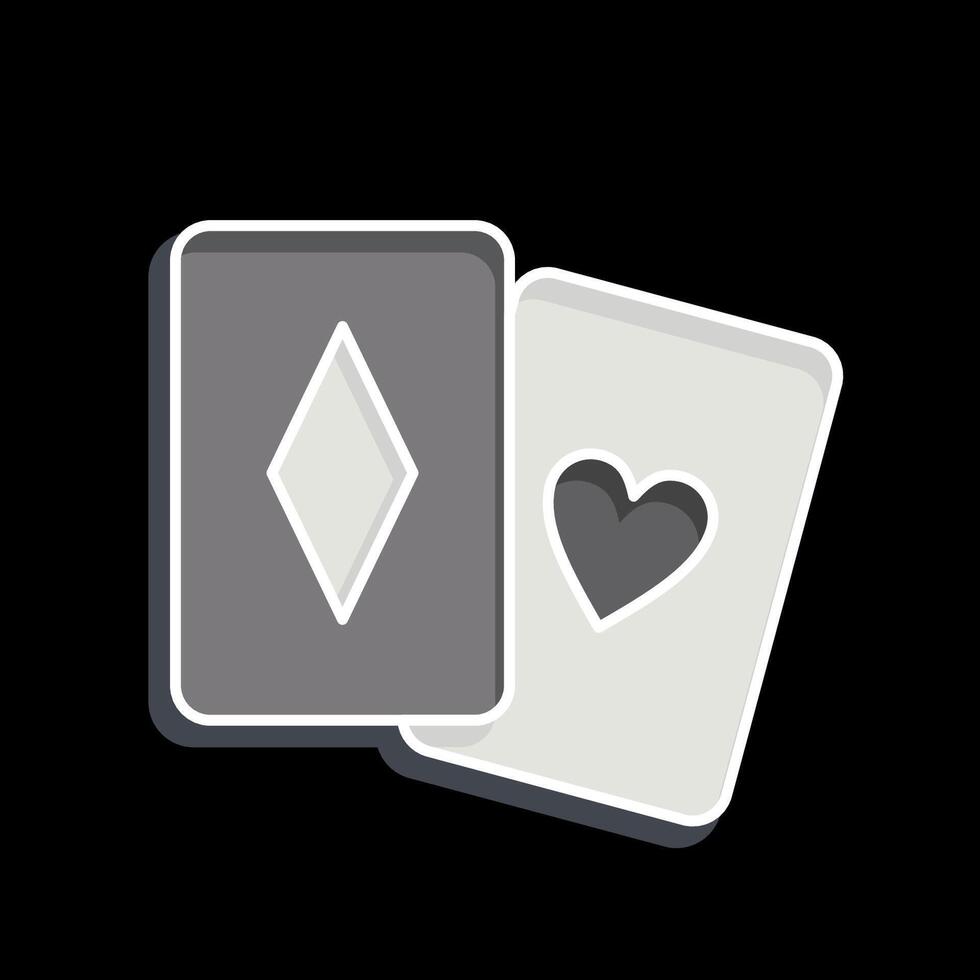 Icon Palying Card. related to Online Game symbol. glossy style. simple design illustration vector
