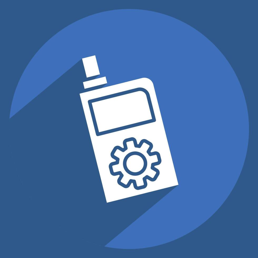 Icon Walkie Talkie. related to Security symbol. long shadow style. simple design illustration vector