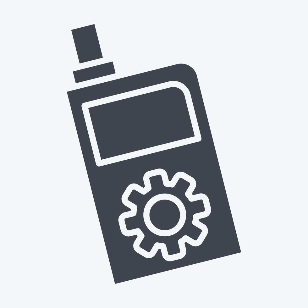 Icon Walkie Talkie. related to Security symbol. glyph style. simple design illustration vector