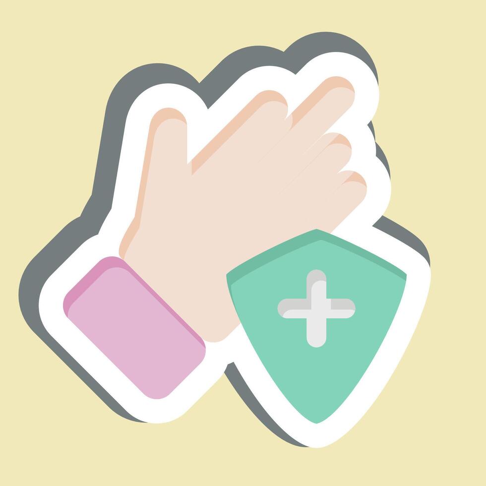 Sticker Protection 2. related to Hygiene symbol. simple design illustration vector