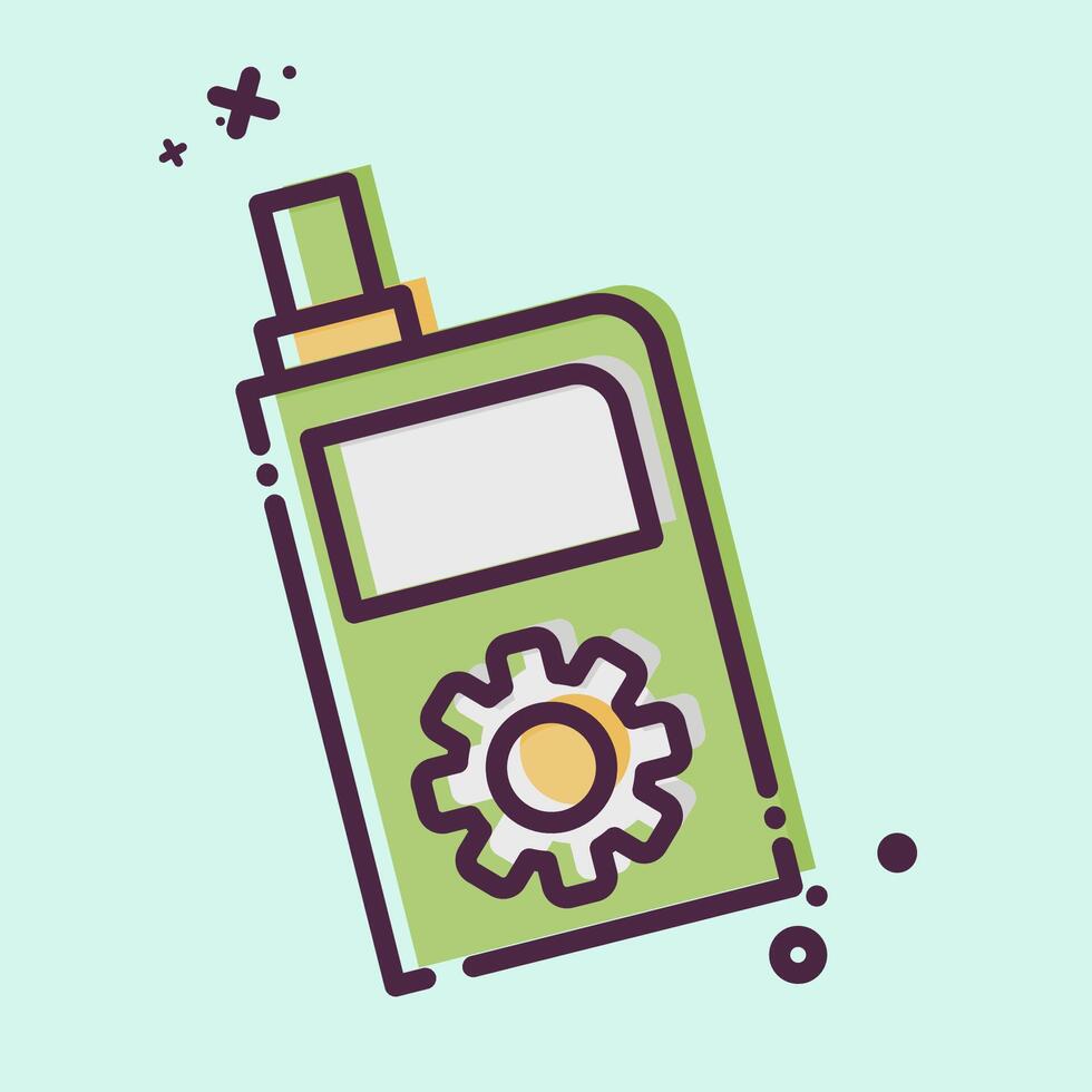 Icon Walkie Talkie. related to Security symbol. MBE style. simple design illustration vector
